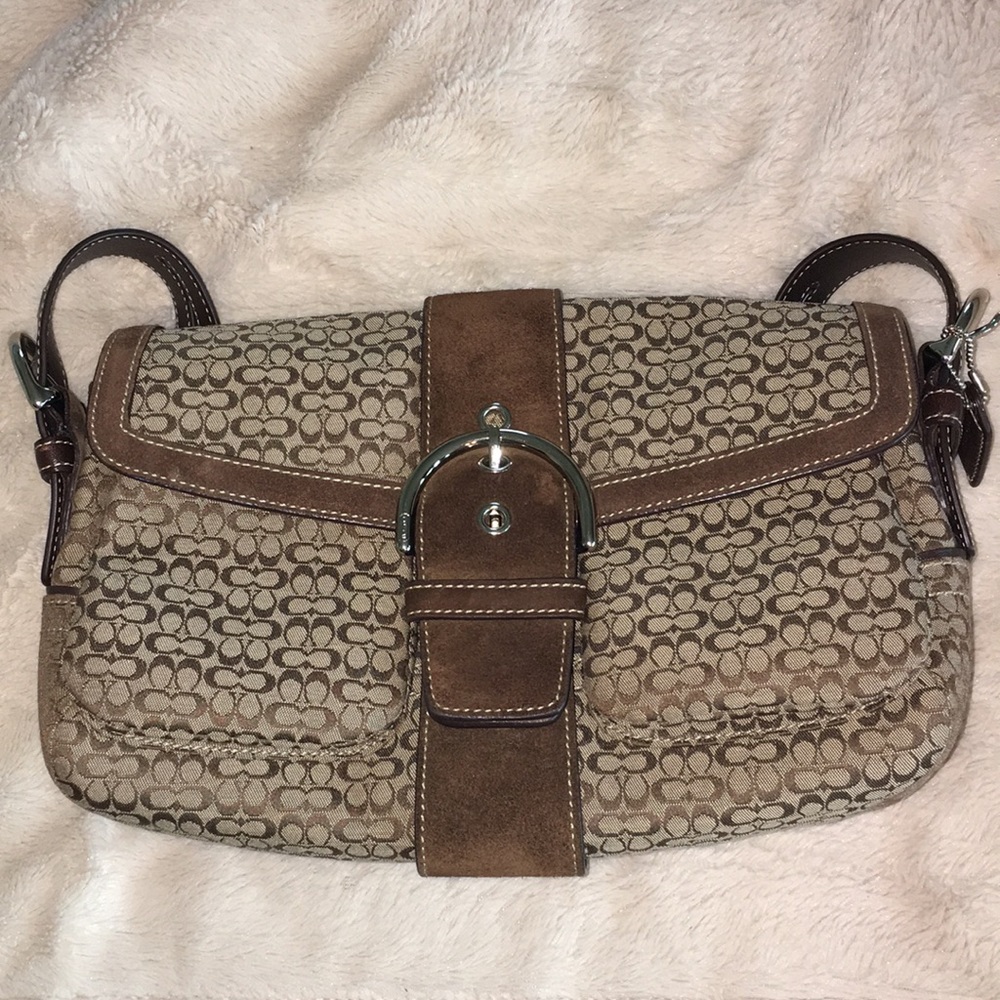 Coach | brown flap soho bag